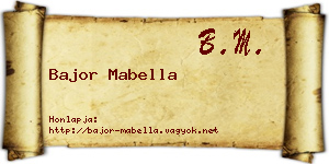 Bajor Mabella névjegykártya